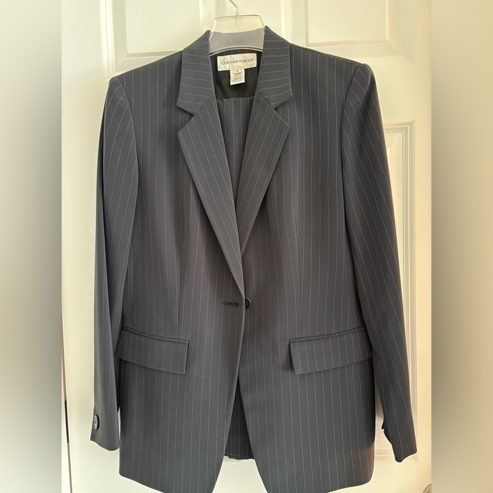 Jones New York Charcoal Pinstripe Suit